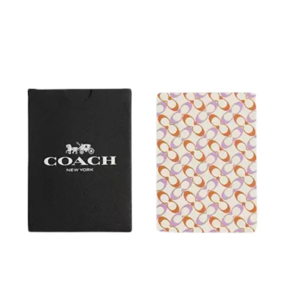 Coach Signature Playing Cards - Pumpkin/True Pink